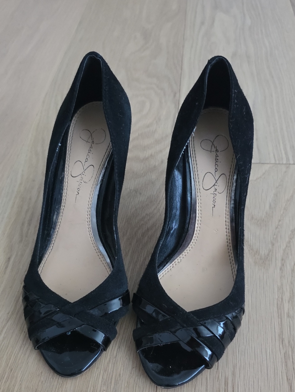 Jessica Simpson Black Peep-Toe Women's Heels